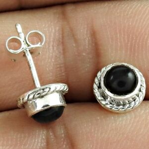 Zwarte onyx dames oorbellen