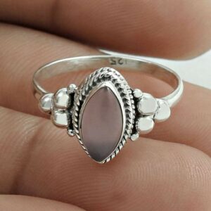 Zilveren Rose Quartz Ring
