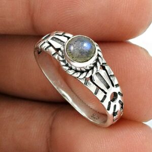 Zilveren Vintage Labradoriet Ring