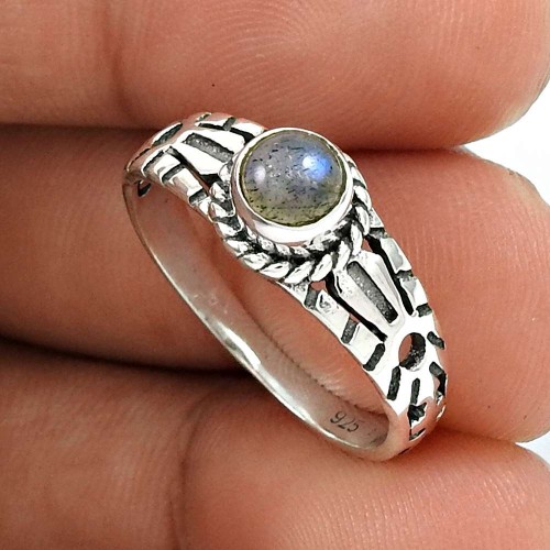 Zilveren Vintage Labradoriet Ring Zilveren Vintage Labradoriet Ring