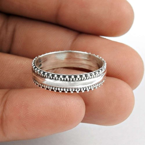 Handgemaakte zilveren ring