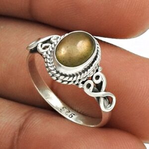Zilveren Ring Labradoriet Vintage